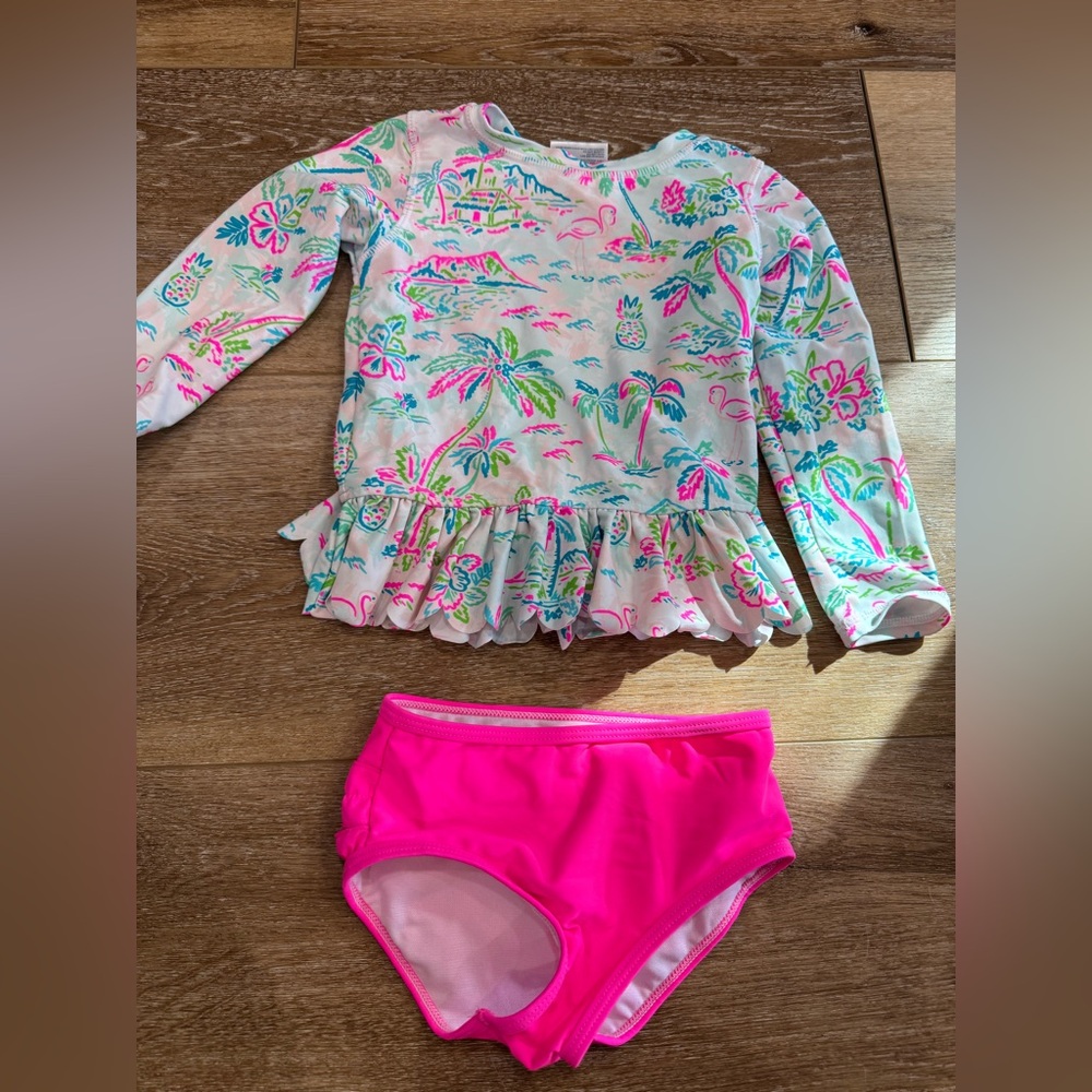 Tropical Print Kids Swim Set - Ruffle Butts